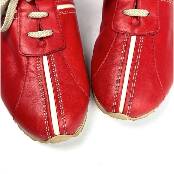PAUL GREEN Austria Red Leather Lace Up Sneakers US 9,5 - Picture 10 of 15